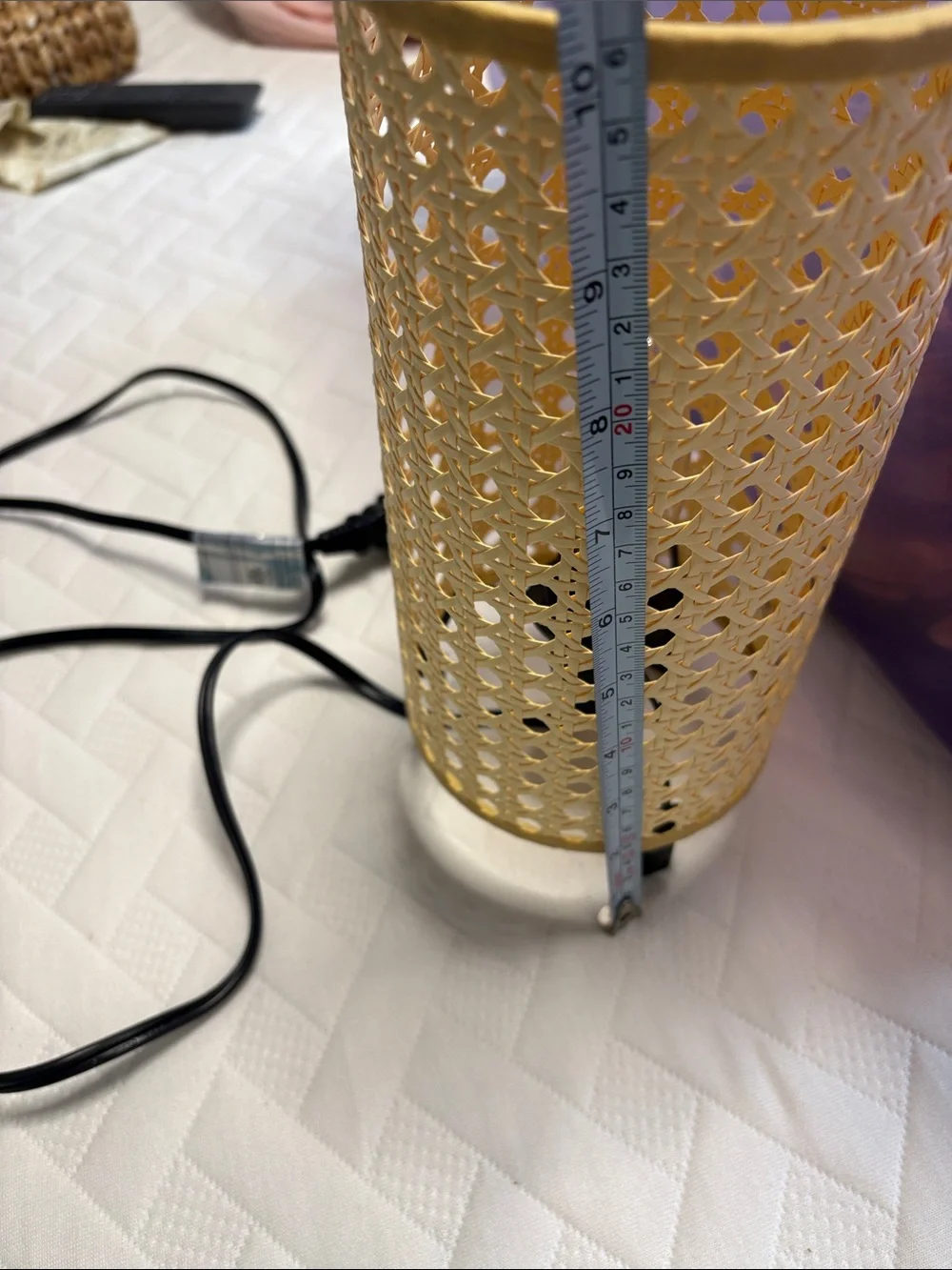 New Woven Rattan Table Lamp - Natural Beige